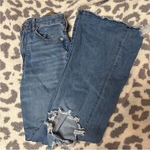 American Eagle Curvy Super High Rise Flare Jeans Short